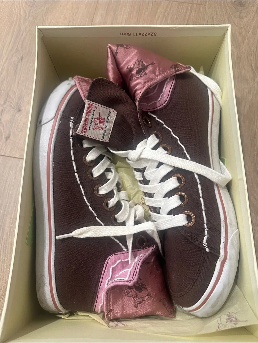 True Religion Pink Metallic High-Top Sneakers